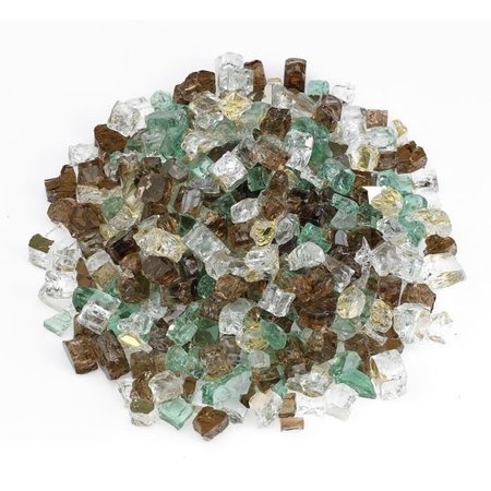 AMERICAN FIRE GLASS 1/2 in Yosemite Reflective Fire Glass, 10 Lb Bag AFF-YSMRF12-10